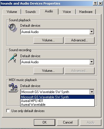 sound settings
