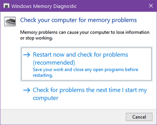 Cloudeight InfoAve Windows 10 Tips and Tricks  Windows Memory Diagnostics