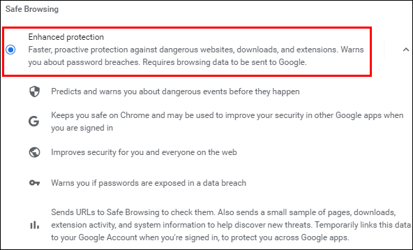 Chrome Enhanced Security - Cloudeight InfoAve