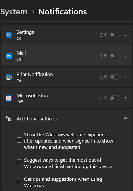 Turn off notifications...Cloudeight InfoAve